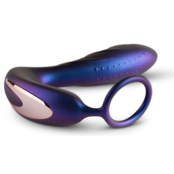 HUEMAN Cockring + Plug vibrant Black Hole Hueman 11 x 3.3cm